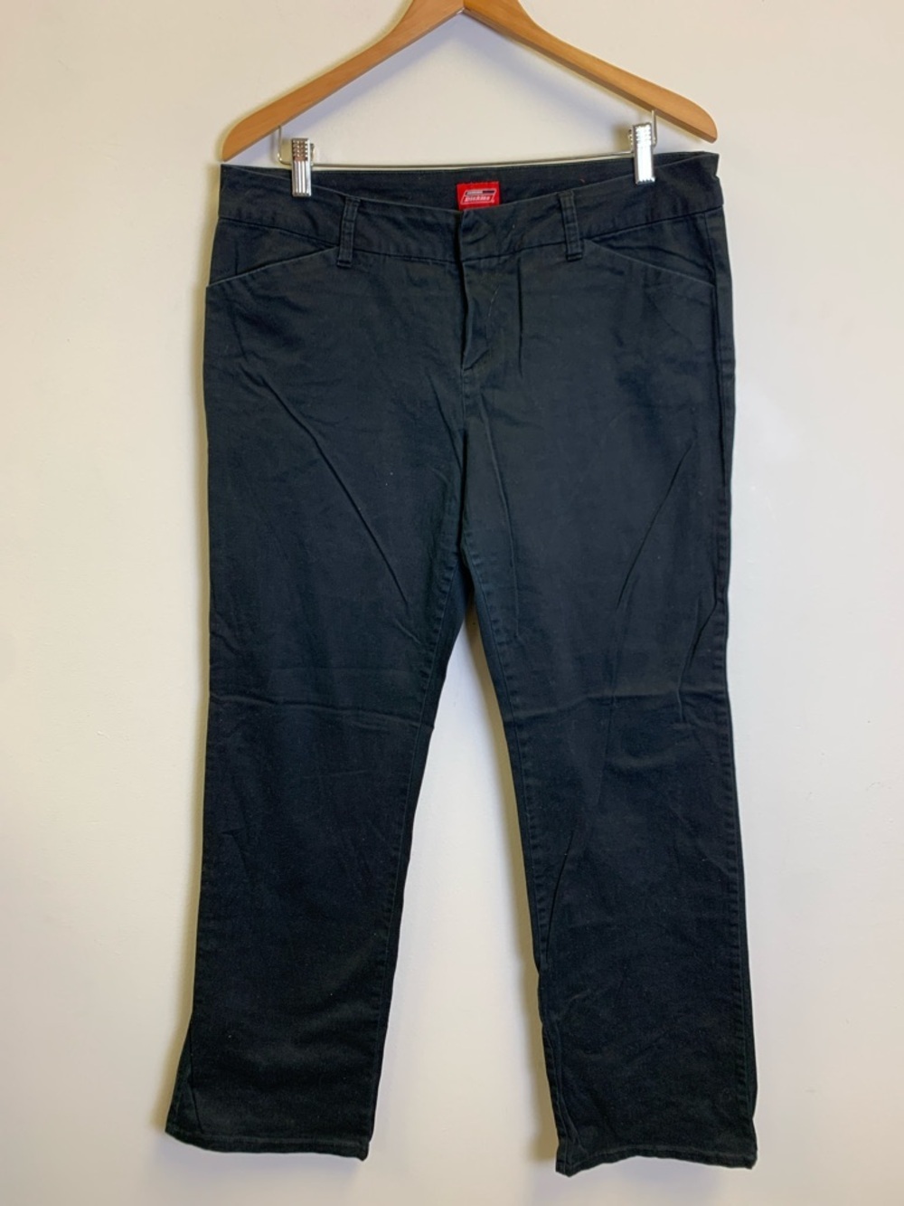 Dickies Black Work Pants with Red Logo Tags